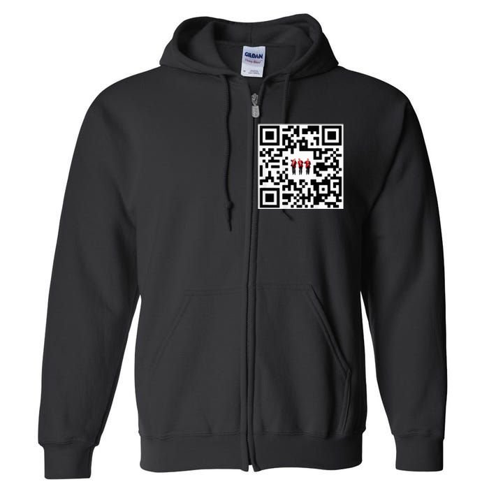 Qr President Trump 4547 Trump Dancing Code Full Zip Hoodie