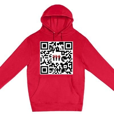 Qr President Trump 4547 Trump Dancing Code Premium Pullover Hoodie