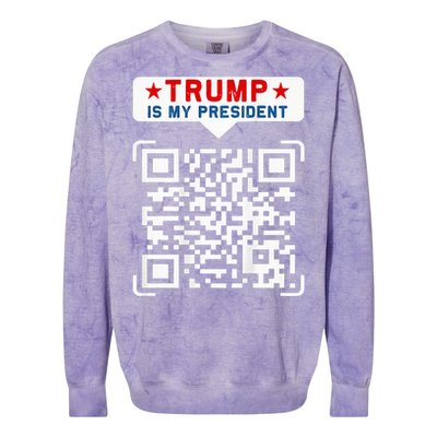 Qr President Trump 4547 Colorblast Crewneck Sweatshirt