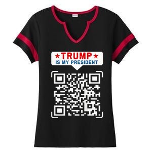 Qr President Trump 4547 Ladies Halftime Notch Neck Tee