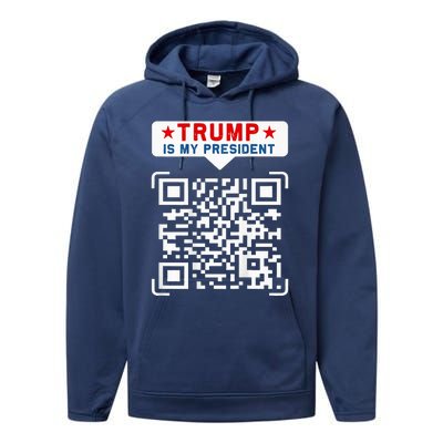 Qr President Trump 4547 Performance Fleece Hoodie