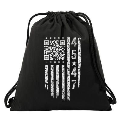 Qr President Trump Dance Code Drawstring Bag