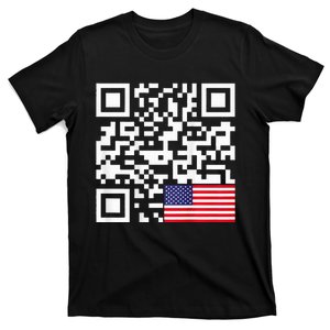 Qr President Trump 4547 Trump Dancing Us Flag T-Shirt