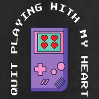 Quit Playing With My Heart Retro Video Game 7 Panel Mesh Trucker Snapback Hat