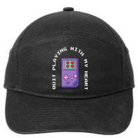 Quit Playing With My Heart Retro Video Game 7-Panel Snapback Hat