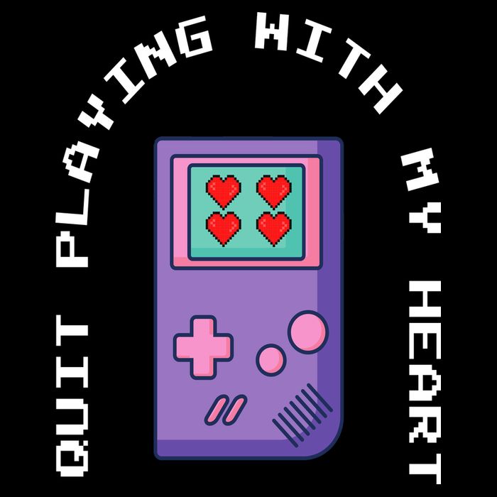 Quit Playing With My Heart Retro Video Game Drawstring Bag