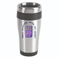 Quit Playing With My Heart Retro Video Game 16oz Travel Tumbler