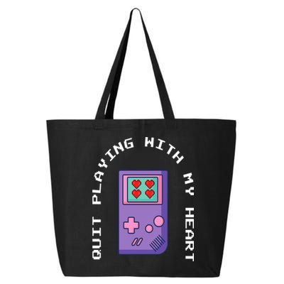 Quit Playing With My Heart Retro Video Game 25L Jumbo Tote