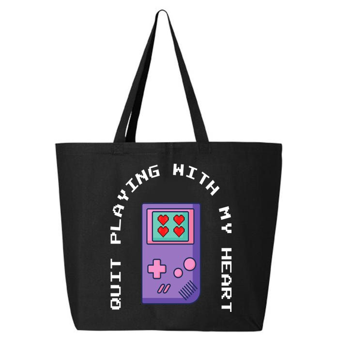 Quit Playing With My Heart Retro Video Game 25L Jumbo Tote