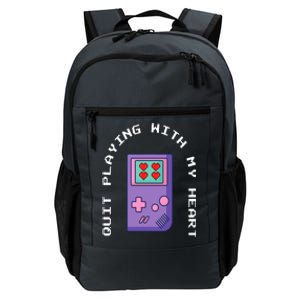 Quit Playing With My Heart Retro Video Game Daily Commute Backpack