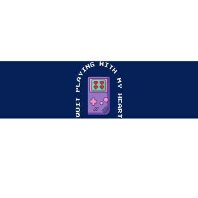 Quit Playing With My Heart Retro Video Game Bumper Sticker