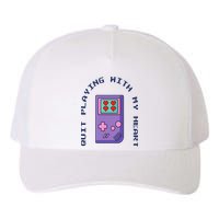 Quit Playing With My Heart Retro Video Game Yupoong Adult 5-Panel Trucker Hat