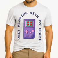 Quit Playing With My Heart Retro Video Game Cooling Performance Crew T-Shirt