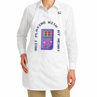 Quit Playing With My Heart Retro Video Game Apron