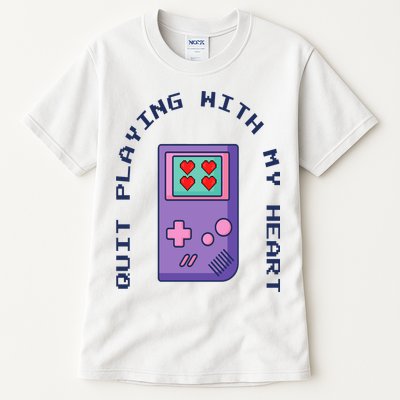 Quit Playing With My Heart Retro Video Game Tall T-Shirt