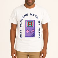 Quit Playing With My Heart Retro Video Game Tall T-Shirt