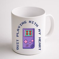 Quit Playing With My Heart Retro Video Game Mug