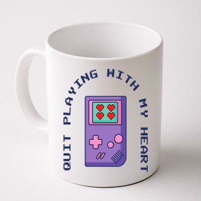 Quit Playing With My Heart Retro Video Game Mug