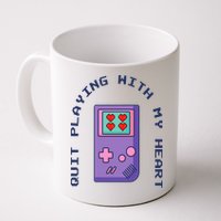 Quit Playing With My Heart Retro Video Game Mug
