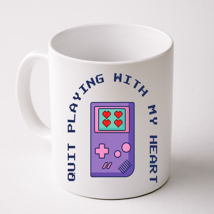 Quit Playing With My Heart Retro Video Game Mug