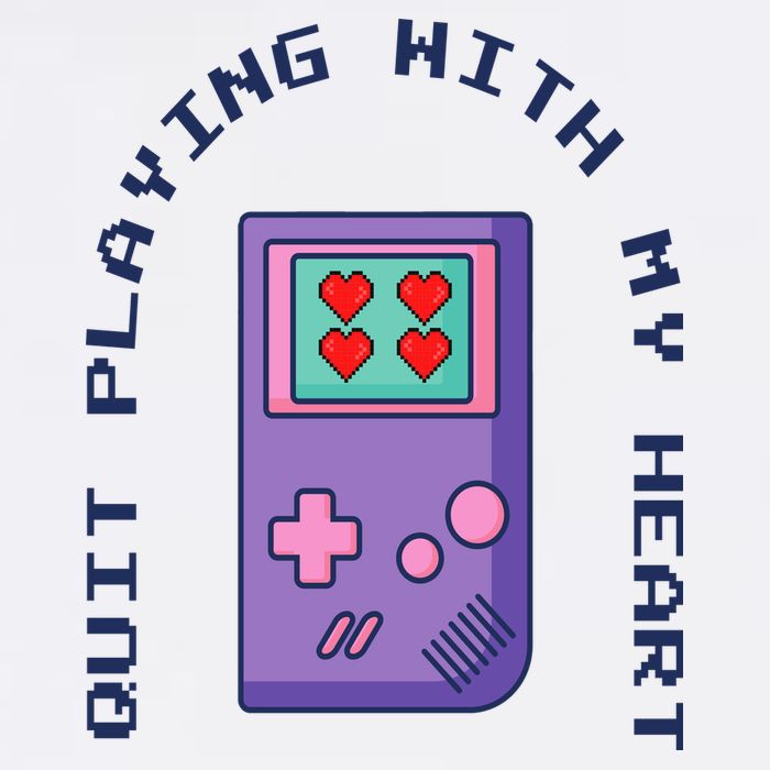 Quit Playing With My Heart Retro Video Game Beanie