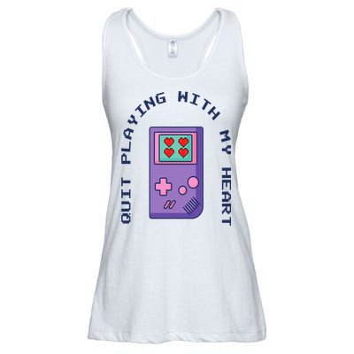 Quit Playing With My Heart Retro Video Game Ladies Essential Flowy Tank
