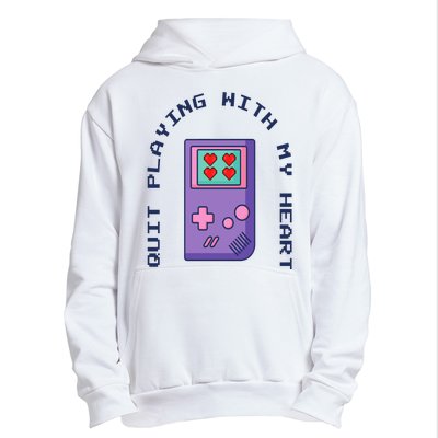 Quit Playing With My Heart Retro Video Game Urban Pullover Hoodie