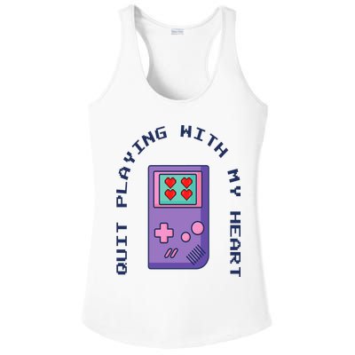 Quit Playing With My Heart Retro Video Game Ladies PosiCharge Competitor Racerback Tank