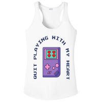 Quit Playing With My Heart Retro Video Game Ladies PosiCharge Competitor Racerback Tank