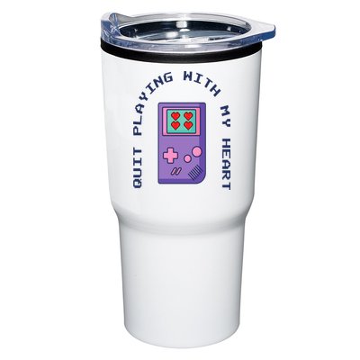 Quit Playing With My Heart Retro Video Game Tumbler