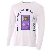 Quit Playing With My Heart Retro Video Game Cooling Performance Long Sleeve Crew