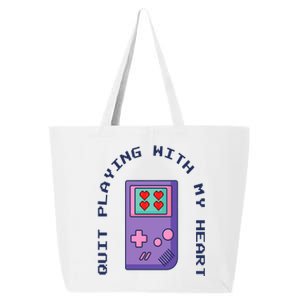 Quit Playing With My Heart Retro Video Game 25L Jumbo Tote