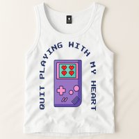 Quit Playing With My Heart Retro Video Game Tank Top