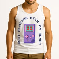 Quit Playing With My Heart Retro Video Game Tank Top