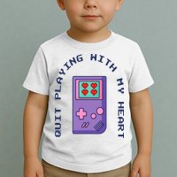 Quit Playing With My Heart Retro Video Game Toddler T-Shirt