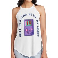Quit Playing With My Heart Retro Video Game Women's Perfect Tri Rocker Tank