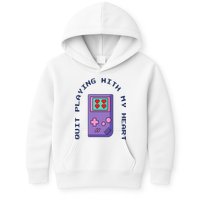 Quit Playing With My Heart Retro Video Game Kids Hoodie