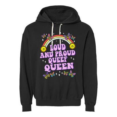 Queef Queen Embarrassing Queefed Inappropriate Queefing Garment-Dyed Fleece Hoodie