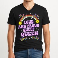 Queef Queen Embarrassing Queefed Inappropriate Queefing V-Neck T-Shirt
