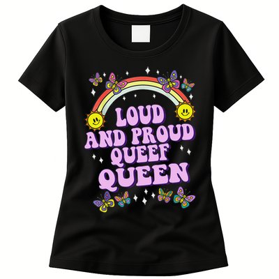Queef Queen Embarrassing Queefed Inappropriate Queefing Womens T-Shirt