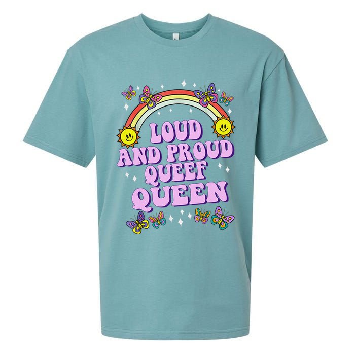 Queef Queen Embarrassing Queefed Inappropriate Queefing Sueded Cloud Jersey T-Shirt