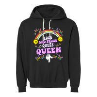 Queef Queen Embarrassing Queefed Inappropriate Queefing Garment-Dyed Fleece Hoodie