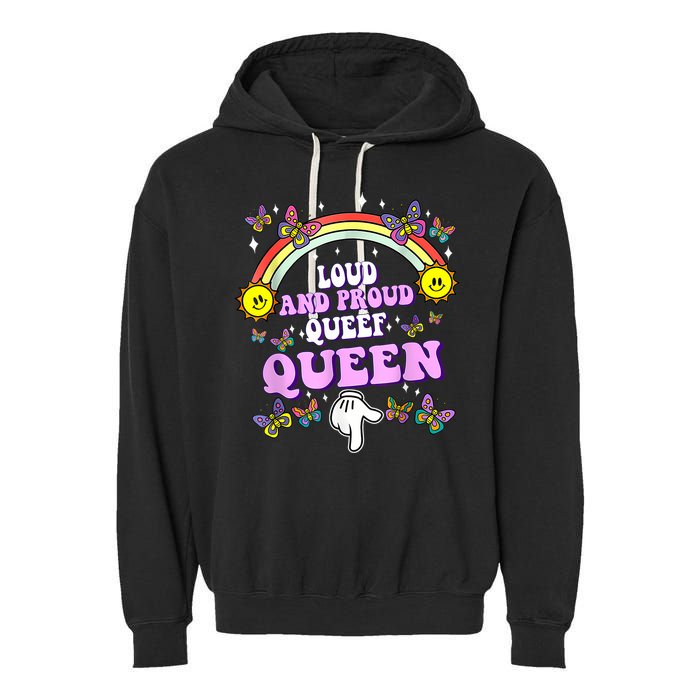 Queef Queen Embarrassing Queefed Inappropriate Queefing Garment-Dyed Fleece Hoodie
