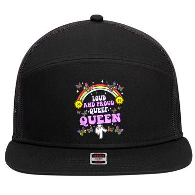 Queef Queen Embarrassing Queefed Inappropriate Queefing 7 Panel Mesh Trucker Snapback Hat