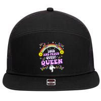 Queef Queen Embarrassing Queefed Inappropriate Queefing 7 Panel Mesh Trucker Snapback Hat