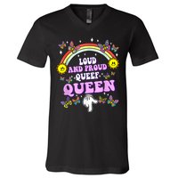 Queef Queen Embarrassing Queefed Inappropriate Queefing V-Neck T-Shirt