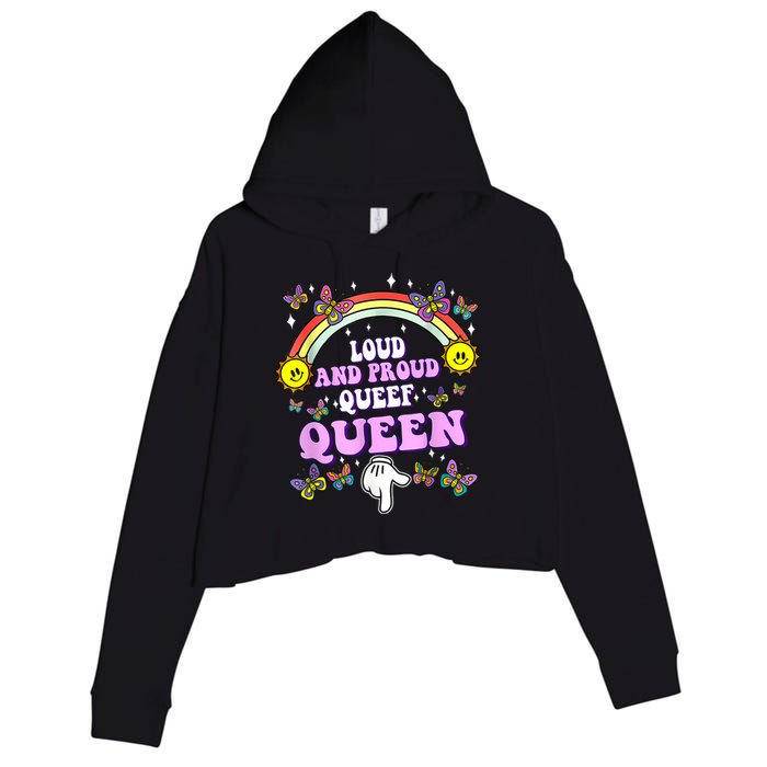 Queef Queen Embarrassing Queefed Inappropriate Queefing Crop Fleece Hoodie