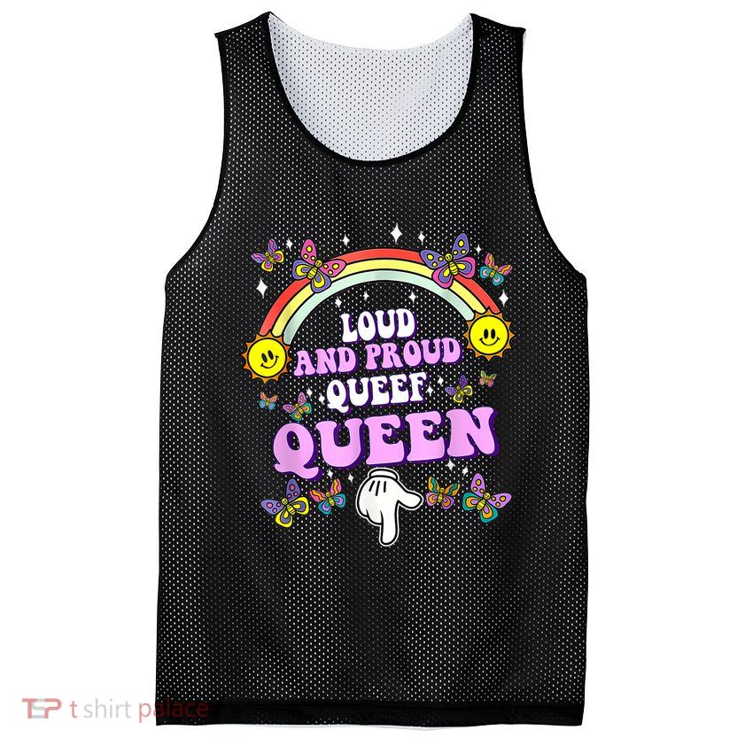 Queef Queen Embarrassing Queefed Inappropriate Queefing Mesh Reversible Basketball Jersey Tank