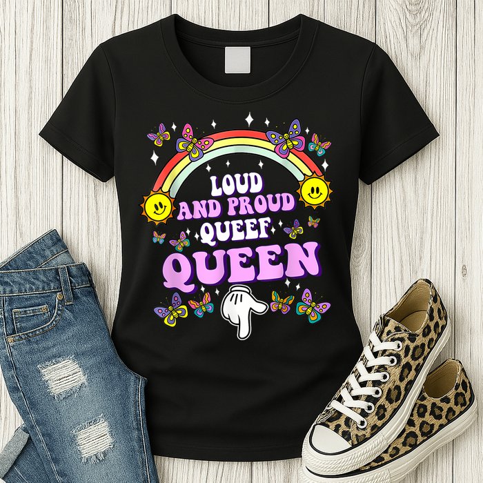 Queef Queen Embarrassing Queefed Inappropriate Queefing Womens T-Shirt