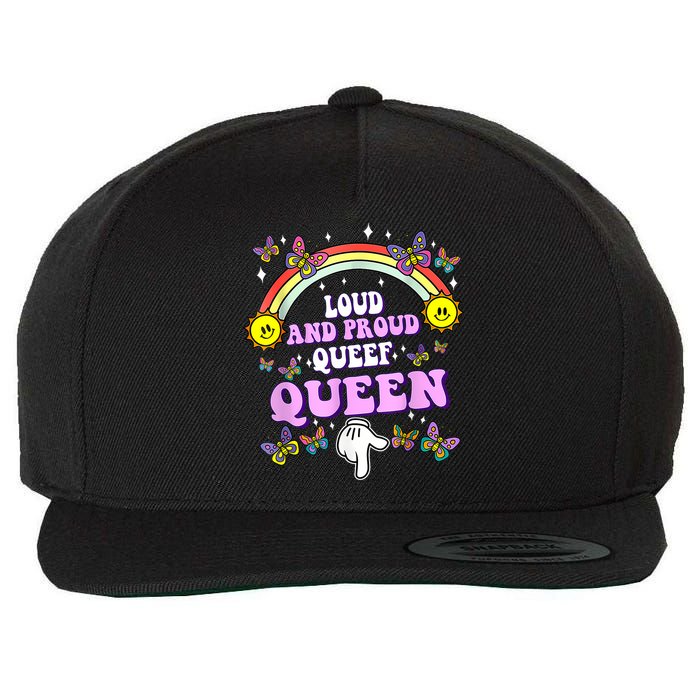 Queef Queen Embarrassing Queefed Inappropriate Queefing Wool Snapback Cap